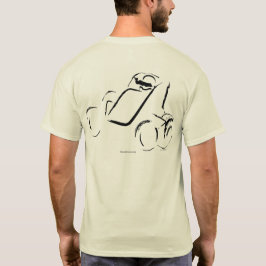 Camiseta Sprintcar 01 Preto em Costas Natural