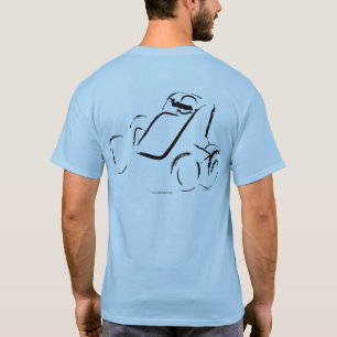 Camiseta Sprintcar 01 Preto em Fundo Azul Claro