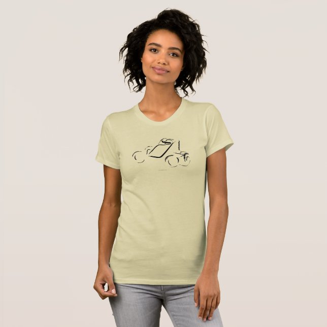 Camiseta Sprintcar 01 Preto sobre Creme (Frente Completa)