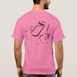 Camiseta Sprintcar 01 Preto sobre Fundo Rosa Posterior