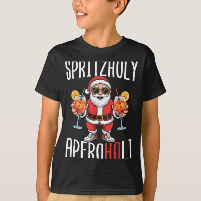 Camiseta Spritzholy Aperoholi - Santa Aperitif Funny Spritz (Frente)