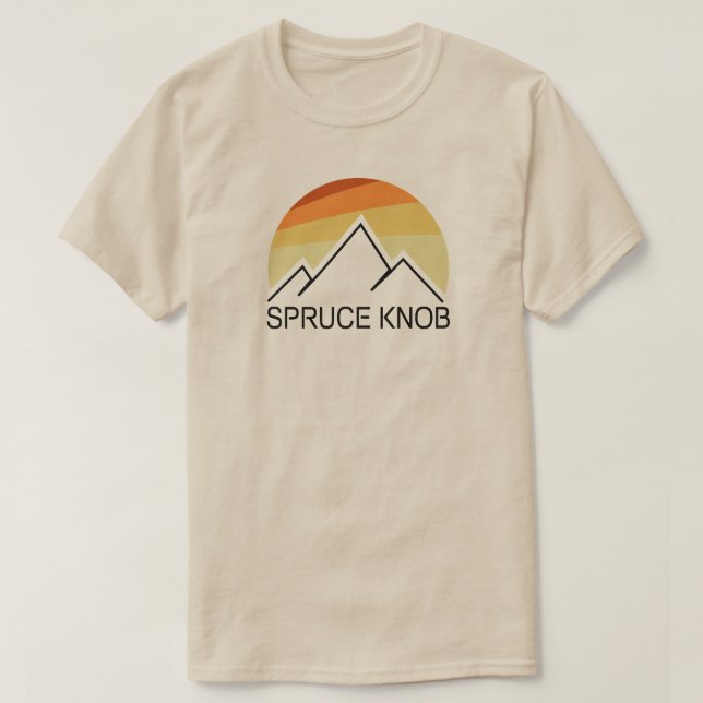 Camiseta Spruce Knob West Virginia Retrô (Frente do Design)