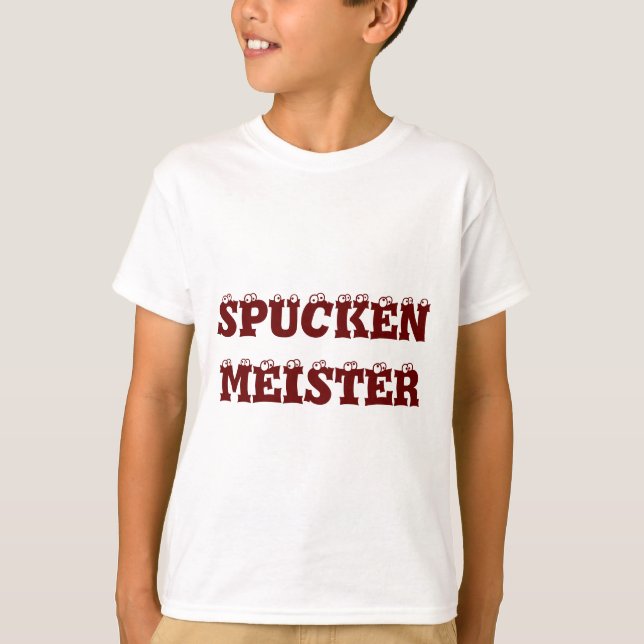 Camiseta Spucken Meister , campeão de cuspir em alemão (Frente)