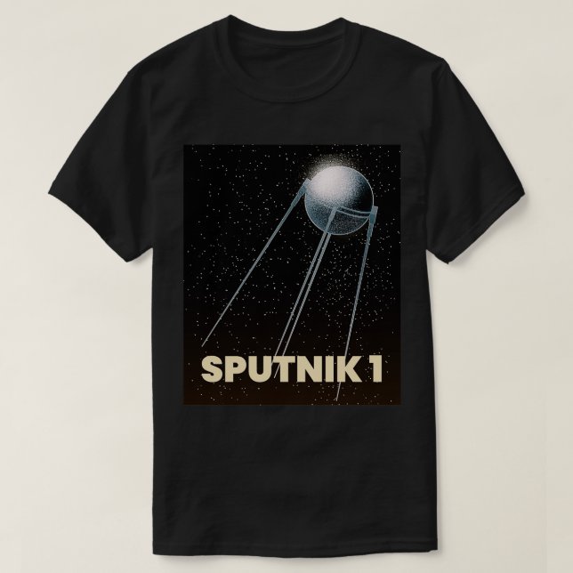 Camiseta sputnik 1 primeiro satélite (Frente do Design)