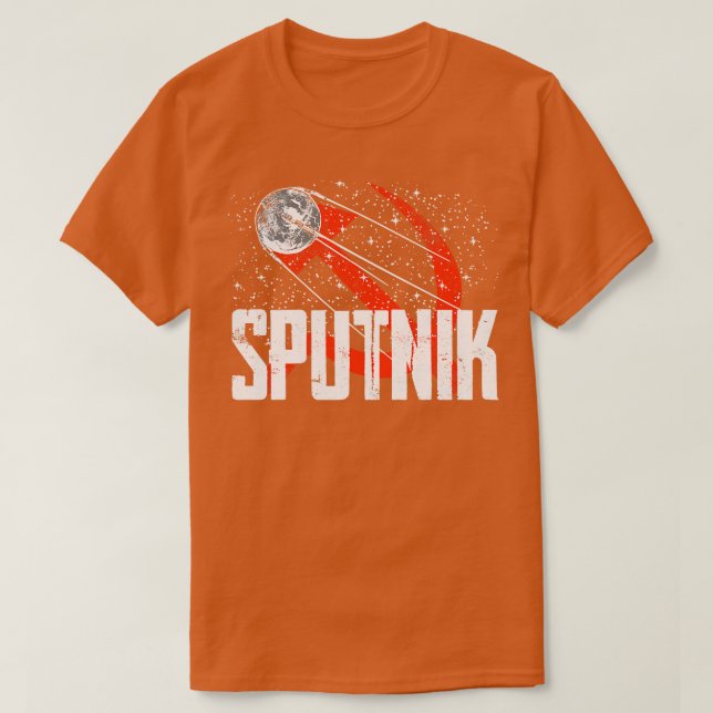 Camiseta Sputnik 1 Satélite União Soviética 1957 10 (Frente do Design)