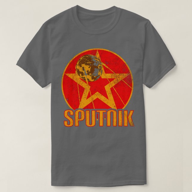 Camiseta Sputnik 1 União Soviética Satélite (Frente do Design)
