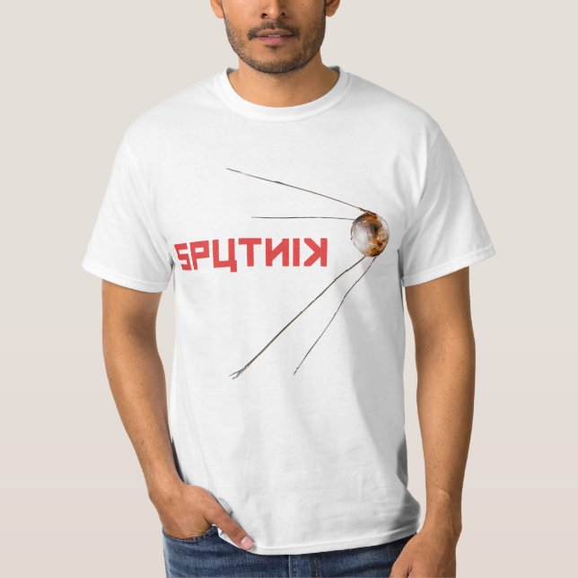 Camiseta SPUTNIK - espaço/russo/união/soviética (Frente)