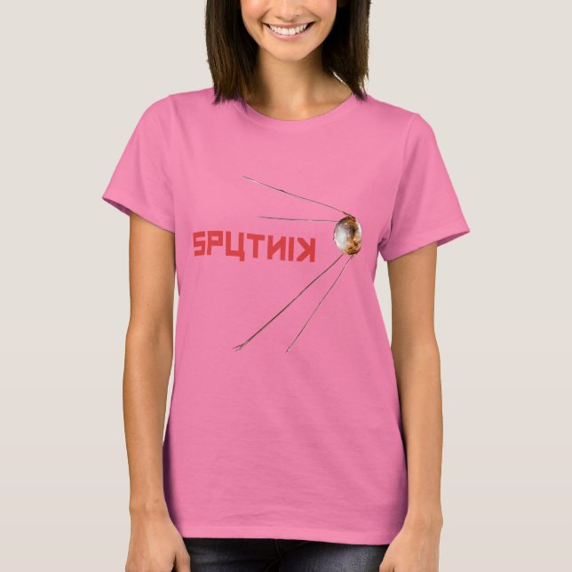Camiseta SPUTNIK - espaço/russo/união soviética/tecnologia (Frente)