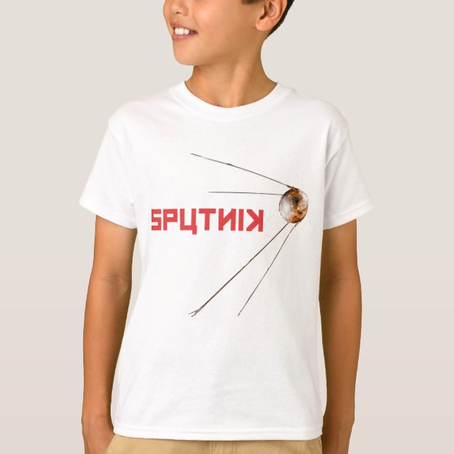 Camiseta SPUTNIK - espaço/russo/união soviética/tecnologia (Frente)