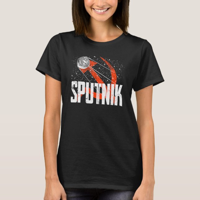 Camiseta Sputnik Satélite Spacecraft União Soviética Sp (Frente)