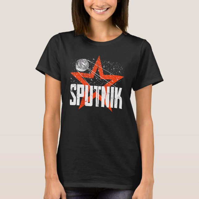 Camiseta Sputnik Satélite Spacecraft União Soviética Sp (Frente)