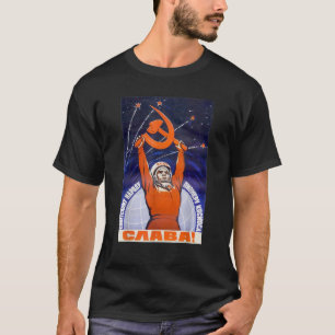 Camiseta Sputnik Vostok Programa Espacial Soviético Gagarin