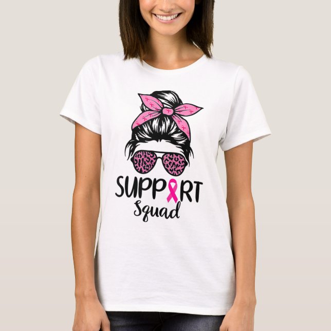 Camiseta Squad Coque Desgrenhado Leopardo Rosa Conscientiza (Frente)