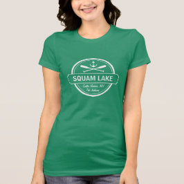 Camiseta Squam Lake NH — cidade personalizada, nome e âncor