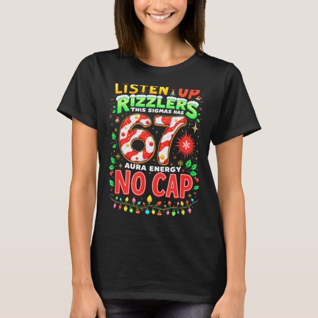 Camiseta Square Root 4489 Six Seven Christmas Funny 67 Meme (Frente)