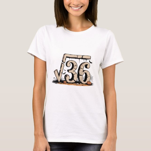 Camiseta Square Root 67 Meme 6 7 Gen Alpha Halloween Six Se (Frente)