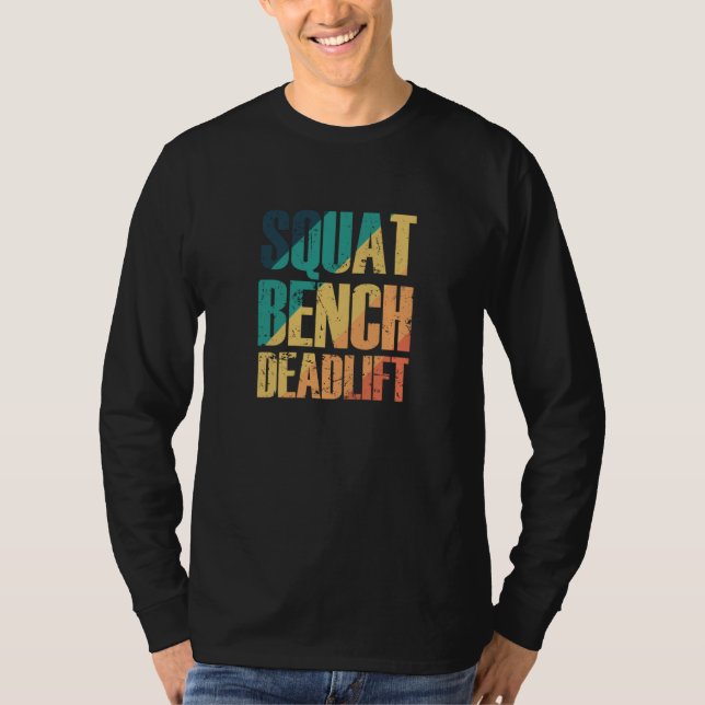 Camiseta Squat Bench Deadlift Bodybuilding Muscles (Frente)