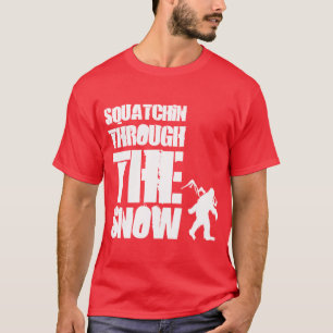 Camiseta Squatchin através da neve