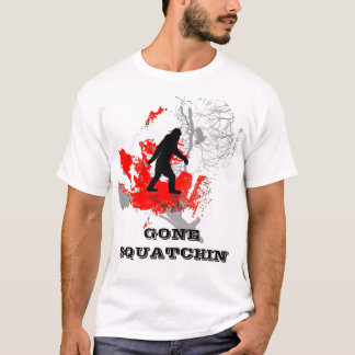 Camiseta Squatchin ido, bigfoot preto