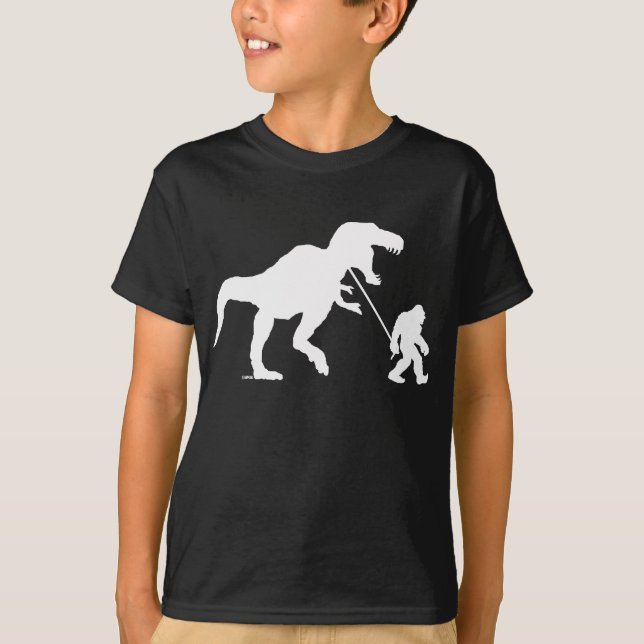 Camiseta Squatchin ido com T-rex (Frente)