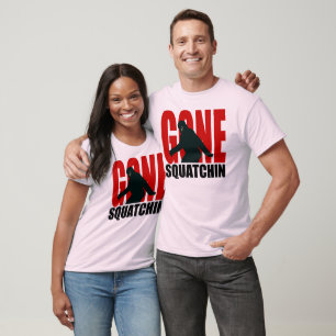 Camiseta Squatchin ido (vermelho & preto)