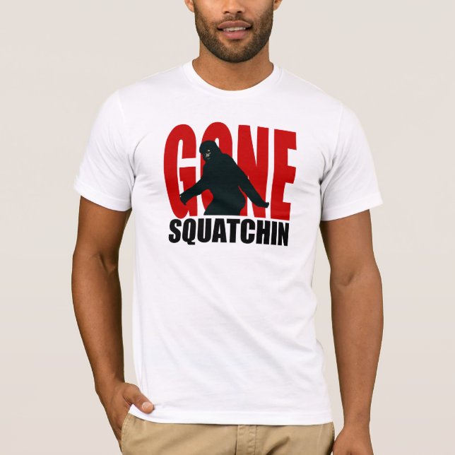 Camiseta Squatchin ido (vermelho & preto) (Frente)