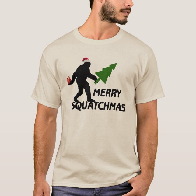 Camiseta Squatchmas alegre (Frente)