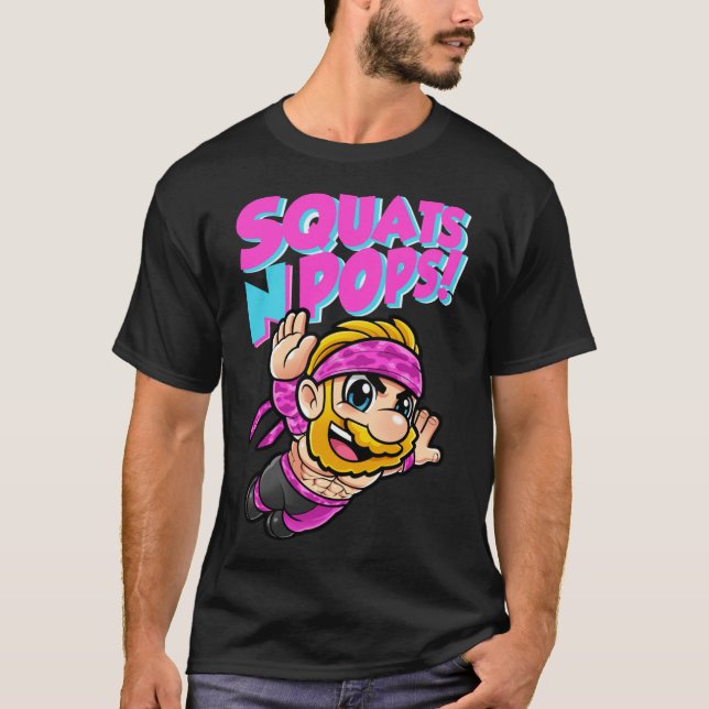Camiseta Squats N Pops retro (Frente)