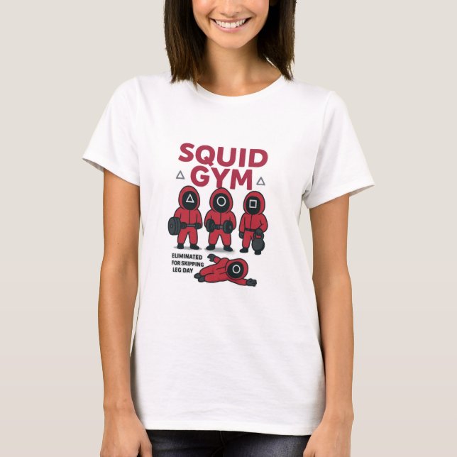Camiseta Squid Gym Funny Workout Parody T-Shirt (Frente)