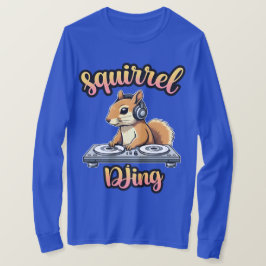 Camiseta Squirrel DJ Party Vibes Funny Retro DJ T-Shirt