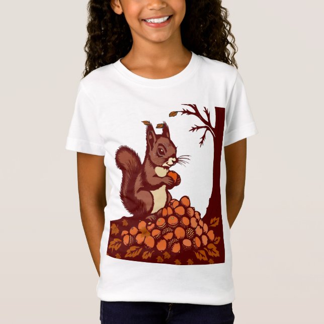 Camiseta 🐿️ Squirrel Fine Jersey T-Shirt Kids  (Frente)