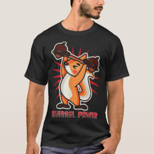 Camiseta Squirrel Gym Ranger Strongman Engraçado Poder