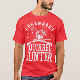 Camiseta Squirrel Hunter Riffle Shotgun caçando animais sel