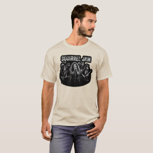 Camiseta Squirrel Jam - Paródia Divertida de uma Banda de R