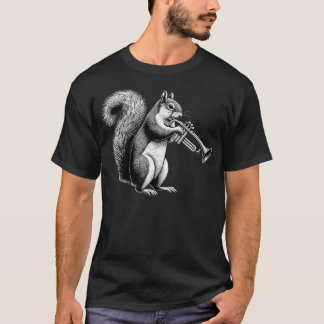 Camiseta Squirrel Playing Trumpet Trumpeter Instrument Musi