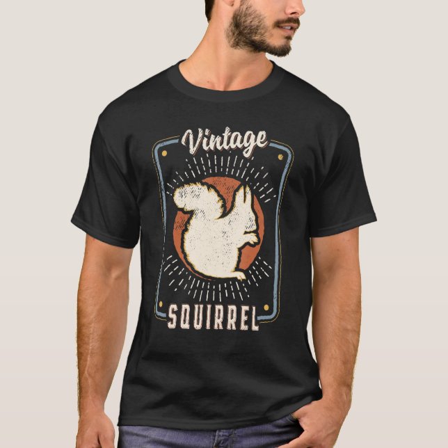 Camiseta Squirrel Vintage Retro Classic Animal Love (Frente)