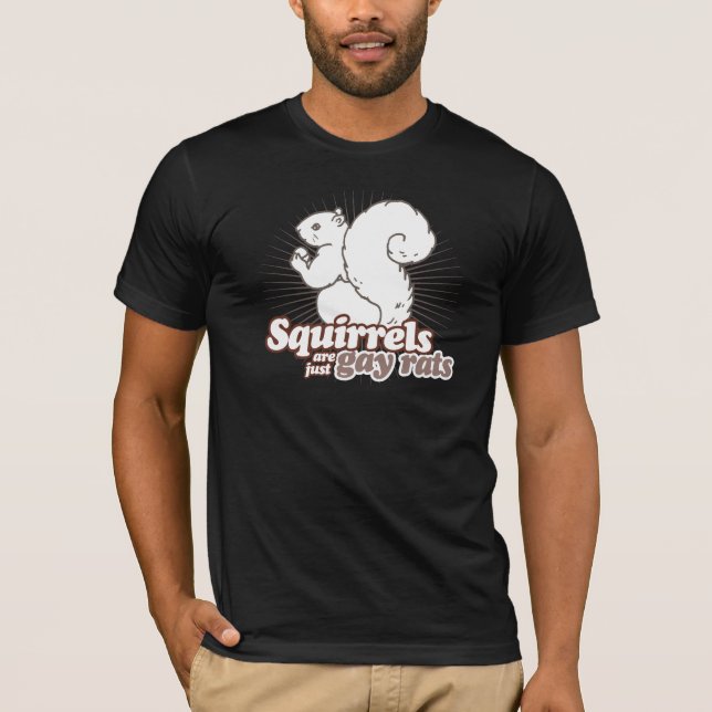 CAMISETA SQUIRRELOS SÃO APENAS RATOS GAY (Frente)