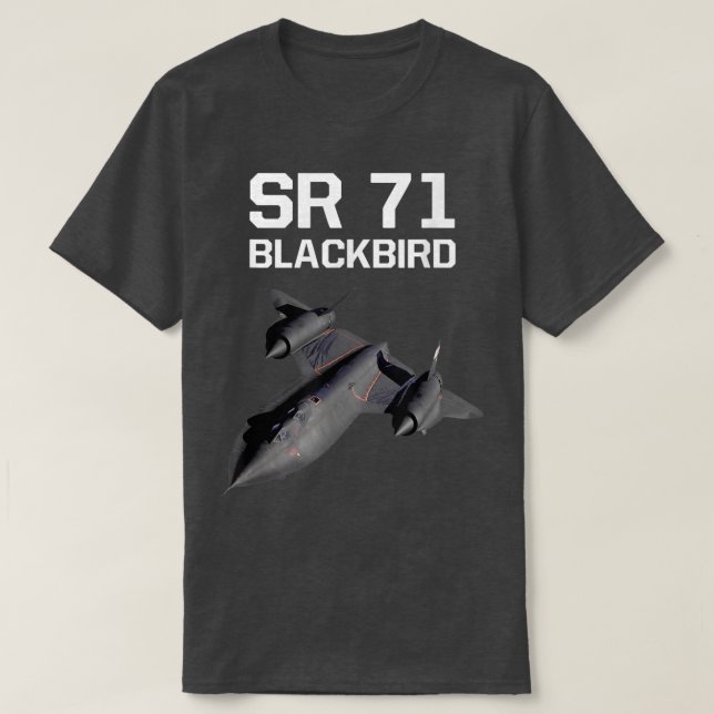 Camiseta SR 71 Blackbird, diafragma de jato de avião (Frente do Design)