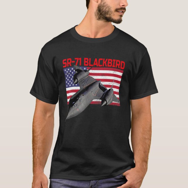 Camiseta Sr 71 Blackbird Em Ação E F Americano Patriótico (Frente)