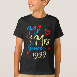 Camiseta Sr. &amp; Sra. Desde 1999 Casais 23ª Nuptura Anniv