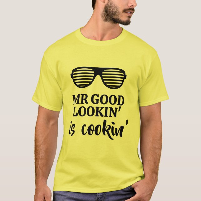 Camiseta Sr. Bonzinho está cozinhando CHURRASCO engraçado p (Frente)