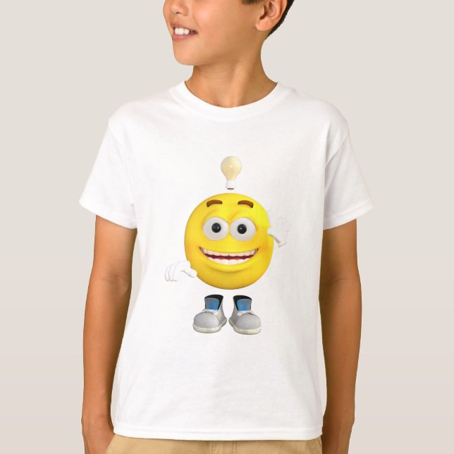 Camiseta Sr. Brainy, o Emoji que ama pensar (Frente)