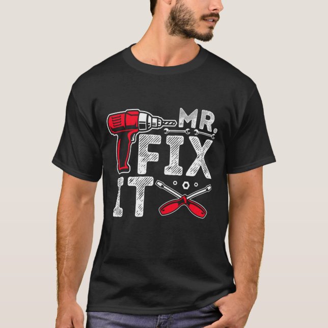 Camiseta Sr. Break, Sr. Fix É Engraçado Pai E Filho Corresp (Frente)