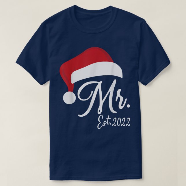 Camiseta Sr. Claus & Sra. Claus Est (Frente do Design)