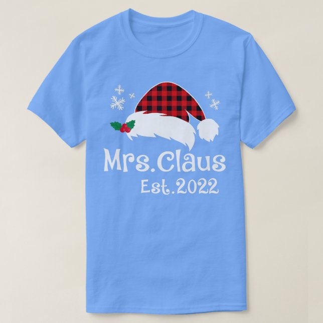 Camiseta Sr. Claus & Sra. Claus Est (Frente do Design)
