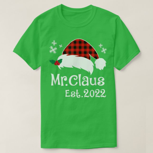 Camiseta Sr. Claus & Sra. Claus Est (Frente do Design)