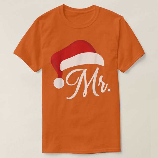 Camiseta Sr. Claus & Sra. Claus Est (Frente do Design)