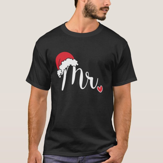 Camiseta Sr. Cute Santa Claus Natal Pijamas Cou (Frente)