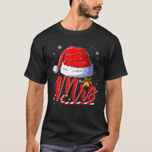 Camiseta Sr E Sra Chapéu De Papai Noel Casal De Natal Combi