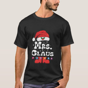 Camiseta Sr. e Sra. Claus Casais Correspondendo ao Natal Pa
